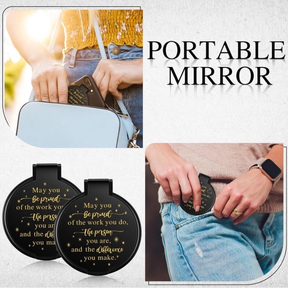 🍀1 Pcs Inspirational a foldable Compact Pocket Mirror - Picture 5 of 7